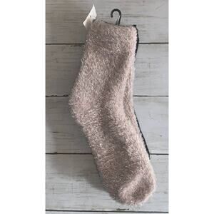 5/$25 NWT Betsey Johnson Fuzzy Lurex Metallic & Plain Black Crew Socks